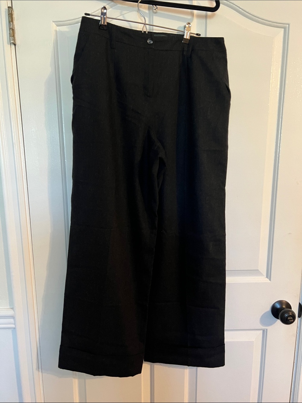 Harve Benard Black Wide Leg Trousers